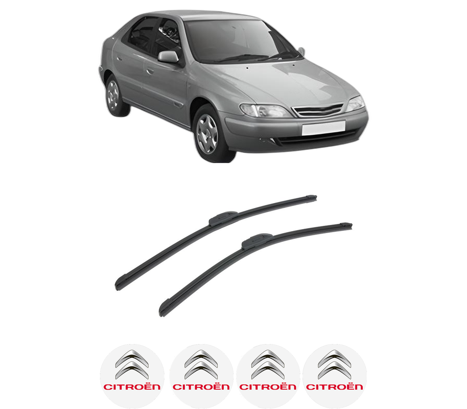 Set stergatoare auto CITROEN XSARA (N1) din 1997-2005, pentru parbriz auto, 2 bucati, Bosch Aerotwin Retrofit, din cauciuc siliconat rezistent, 4 Stickere Auto CITROEN