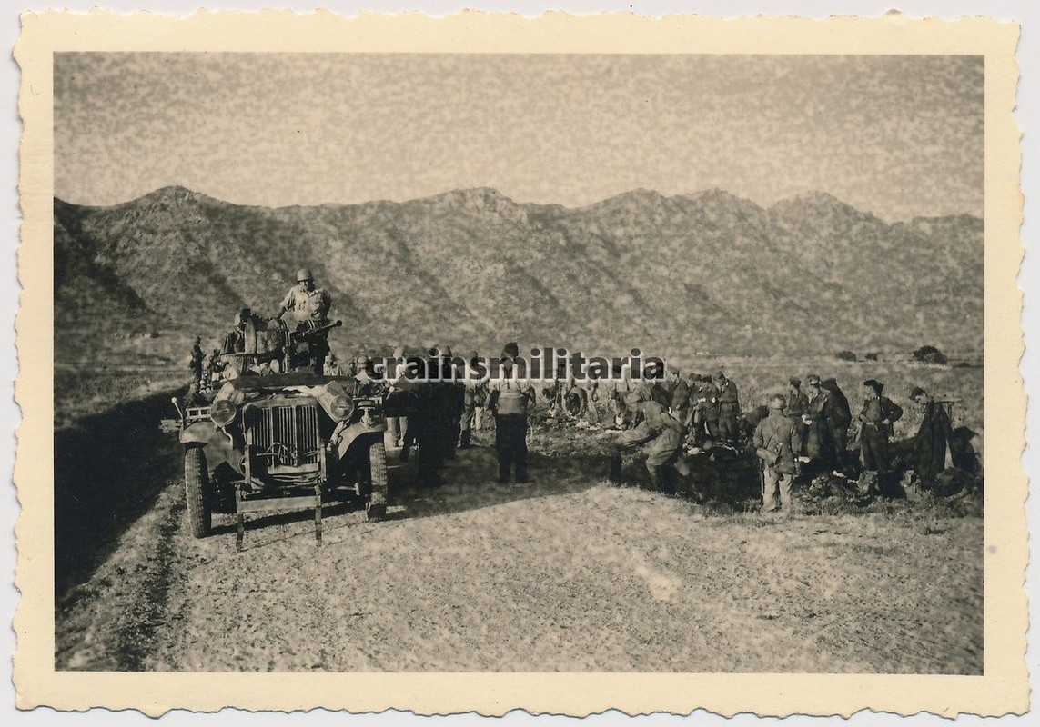 Halbkette m. 2 cm Flak Geschütz auf Insel KOS Gr