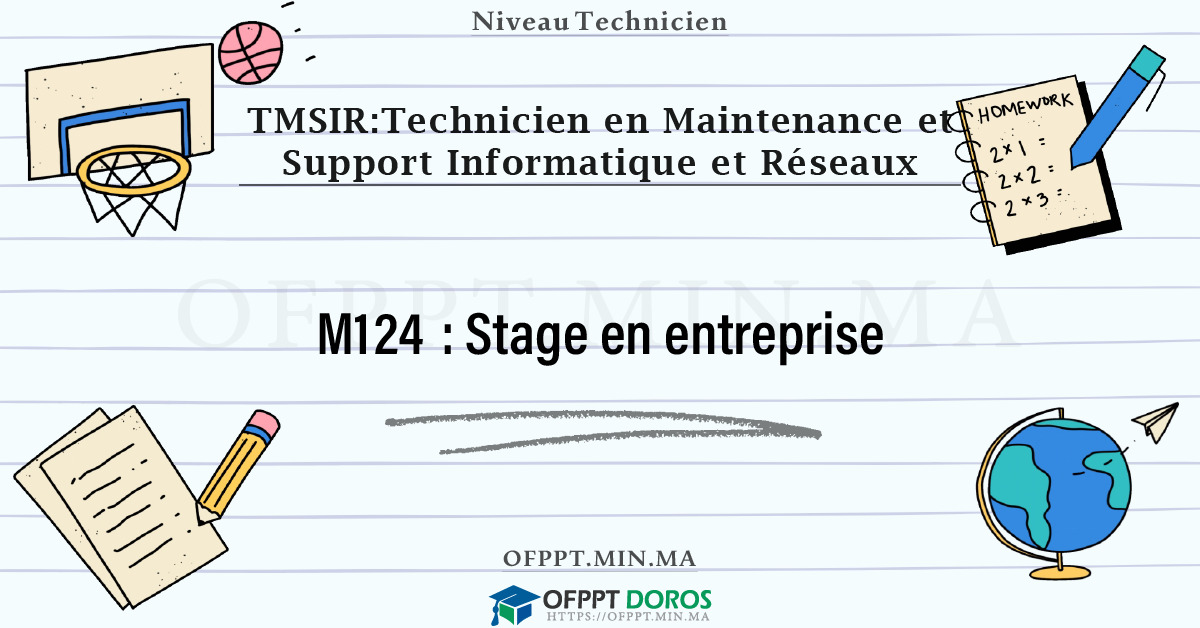 Sommaire détaillé du cours Stage en entreprise M124 OFPPT - Structure du module