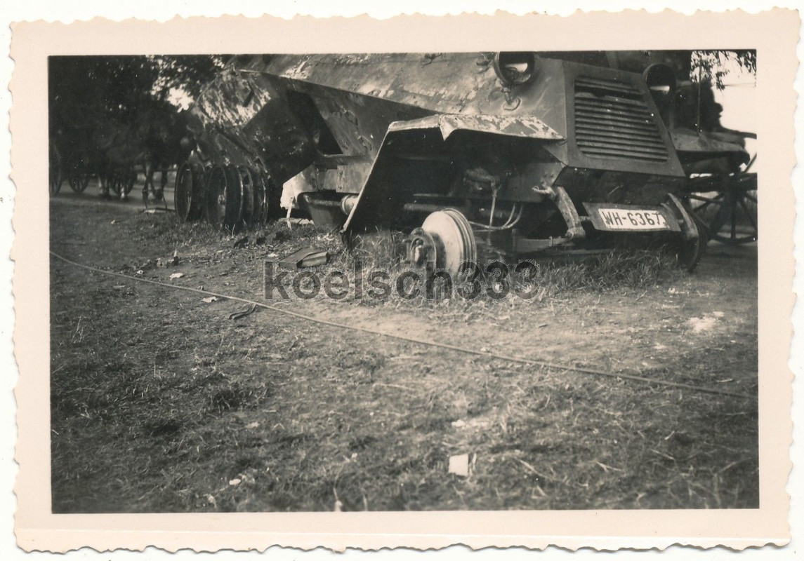 Foto Panzerspähwagen Wrack 6 Rad Panzer Kfz Kenn