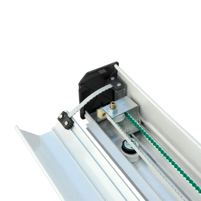 Porta de vidro automática em um ambiente comercial