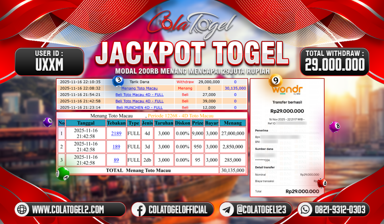 JACKPOT TOTO MACAU!! 