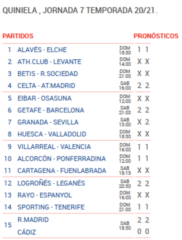 2 apuestas sencillas