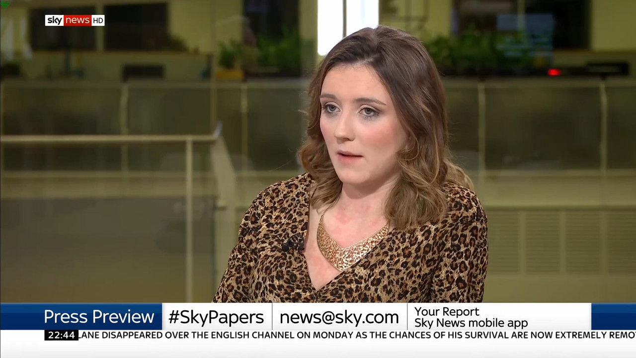 24 January - 22.00.00 - Sky News At 10. Anna Botting with the ma