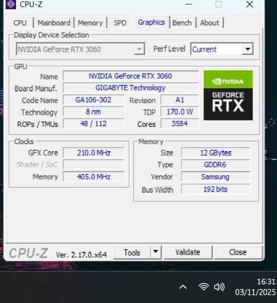 cpu z scheda grafica