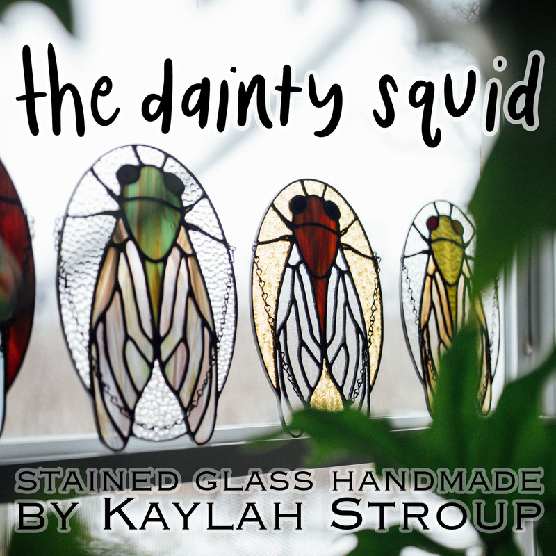 Dainty Squid stained glass