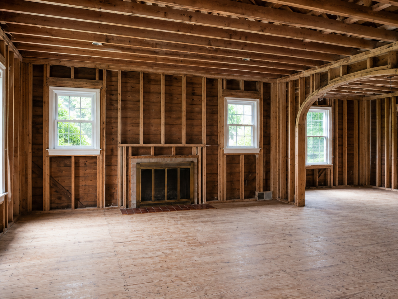 Interior gut after demolition by JOCKS