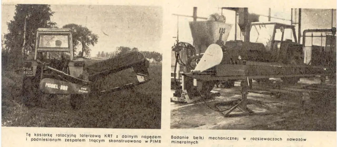 kosiarka rotacyjna talerzowa KRT PIMR Poznań