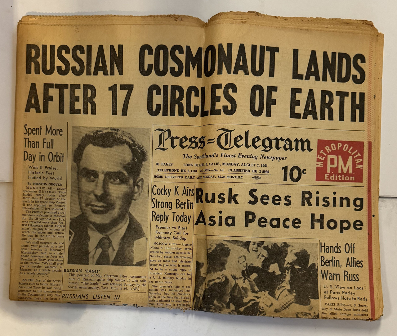 Press Telegram, Monday, August 7, 1961
