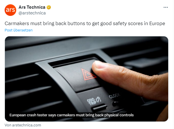 Touchscreen-Bedienung als Sicherheitsrisiko im PKW