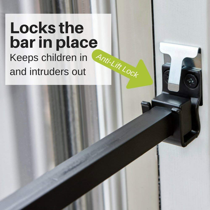 Patio Door Security Bar Sliding Glass With Anti Lift Lock Stop
