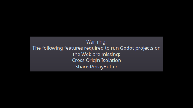 Godot 4 HTML5 exports need SharedArrayBuffer