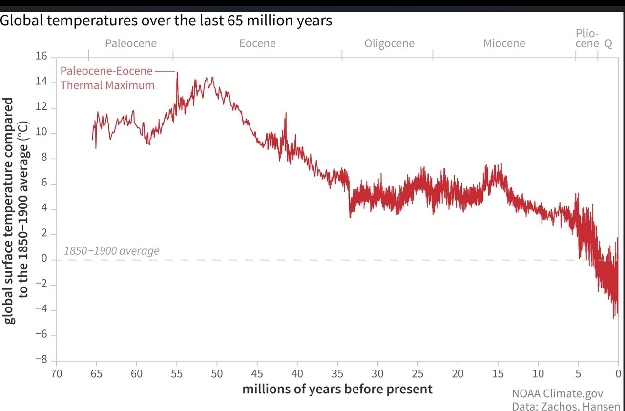 Temperatura Terra 65 mio anni 3