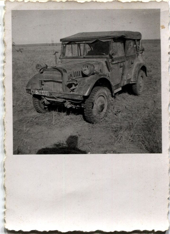 Foto Wehrmacht Kfz Wasserstelle Kalmückensteppe 