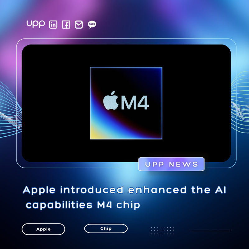 Apple introduced enhanced the AI capabilities M4 chip