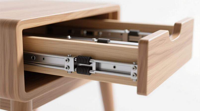 Устранение люфта в выдвижных ящиках столика