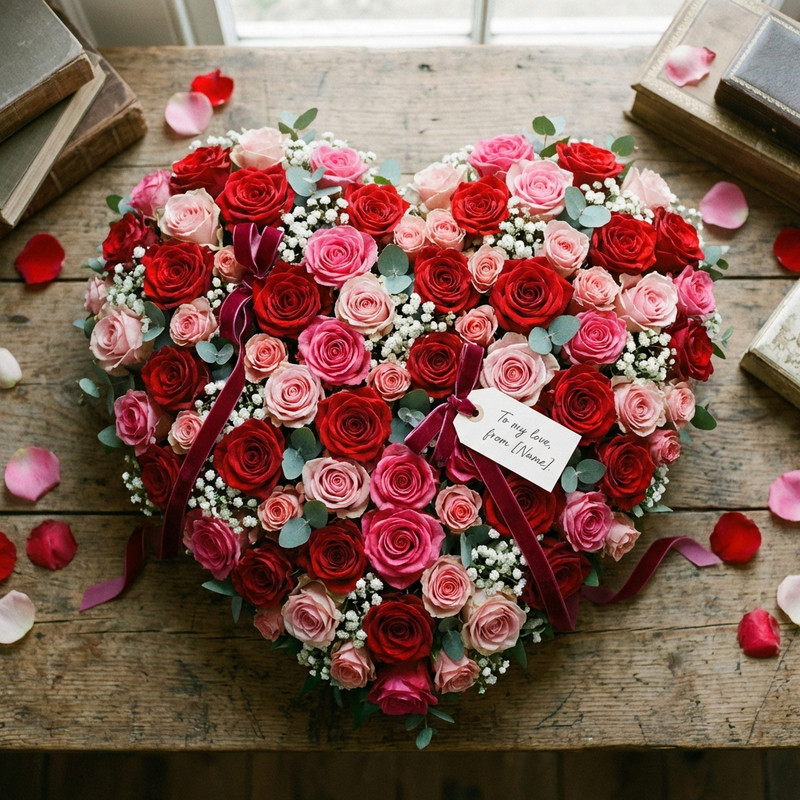Heart Shaped Gift Arrangement