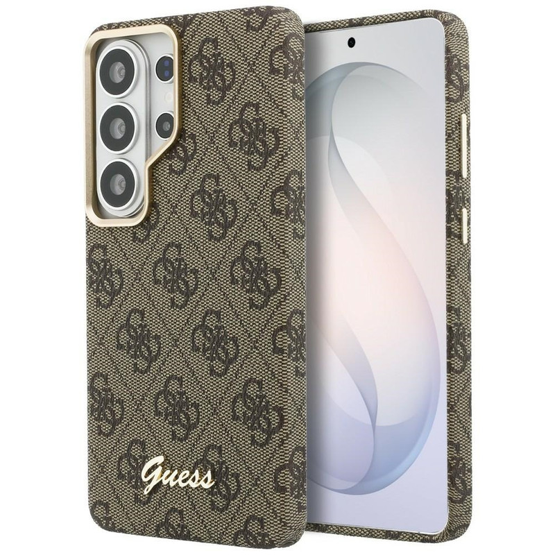 Husa pentru Samsung Galaxy S26 Ultra Guess 4G Script MagSafe, Incarcare wireless, Protectie ridicata, Calitate premium, Maro imgi 344 2915599
