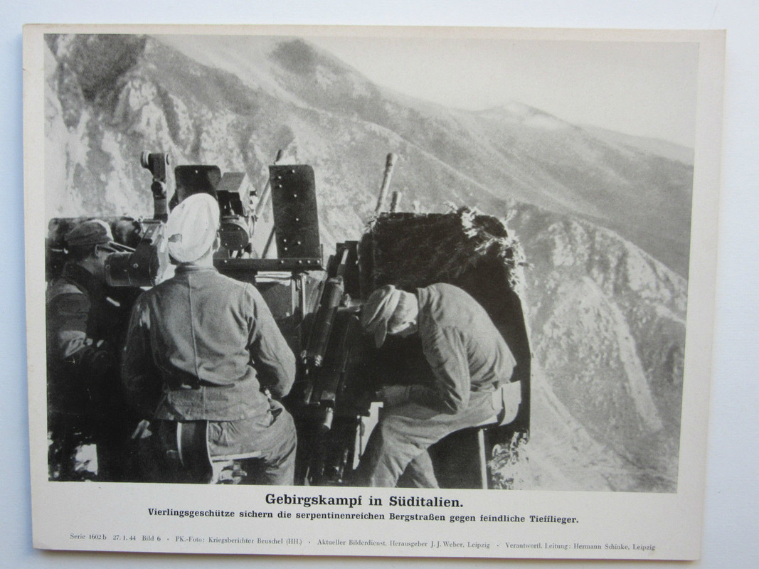GEBIRGSKAMPF IN ITALIEN FLAK VIERLINGSGESCHÜTZ