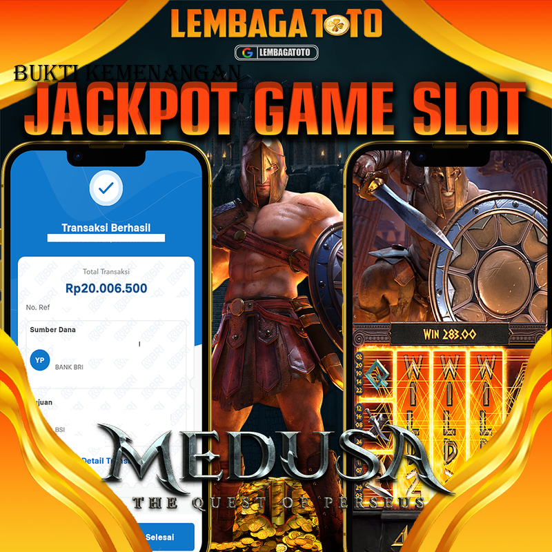 BUKTI JACKPOT 06 OCTOBER LEMBAGATOTO MEDUSA THE QUEST OF PERSEUS Rp.20.006.500,- LUNAS