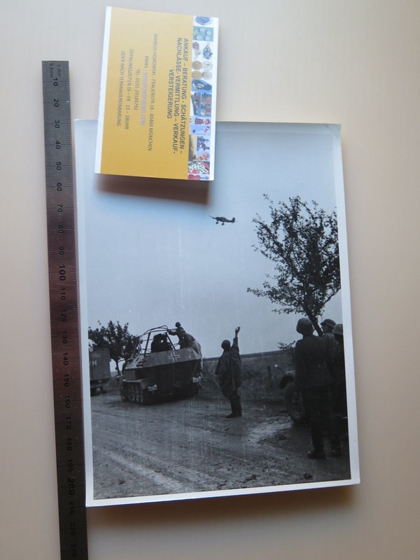 LARGE FOTO Westfront France Panzer Vorstoß bei C