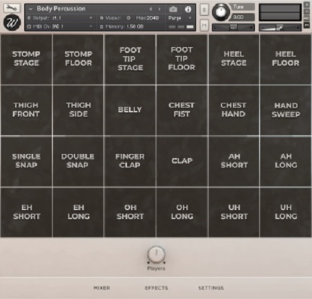 	Wavesfactory Body Percussion For KONTAKT