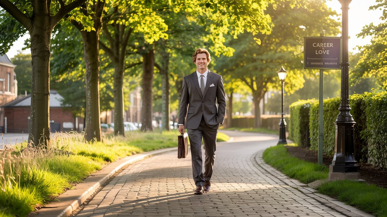 자신감 있게 걷는 남자