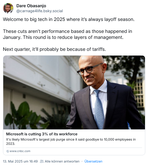 Microsoft-Entlassungswelle 2025: 3% der Belegschaft (6.000 Mitarbeiter)