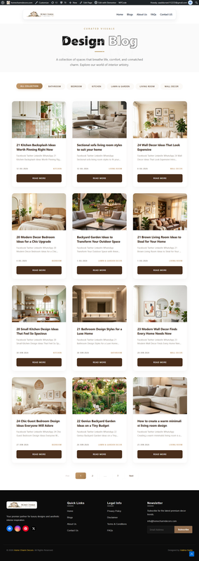 Home Charm Decors website screenshot