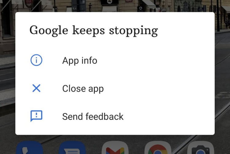Google App Keeps Crashing
