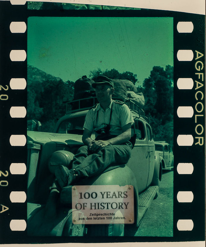 Orig. Farbdia Dia Gebirgsjäger Soldaten mit Fahr