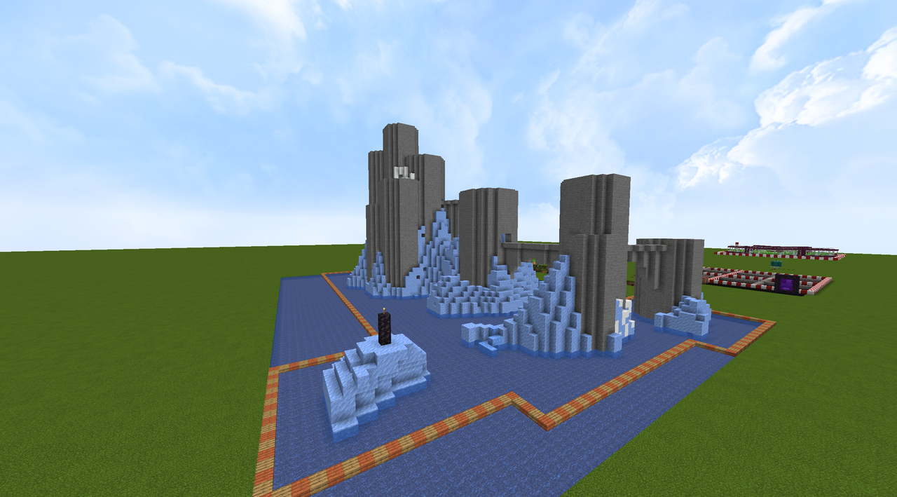 Floating Arctic Fortress (with creation Prozess) Minecraft Map