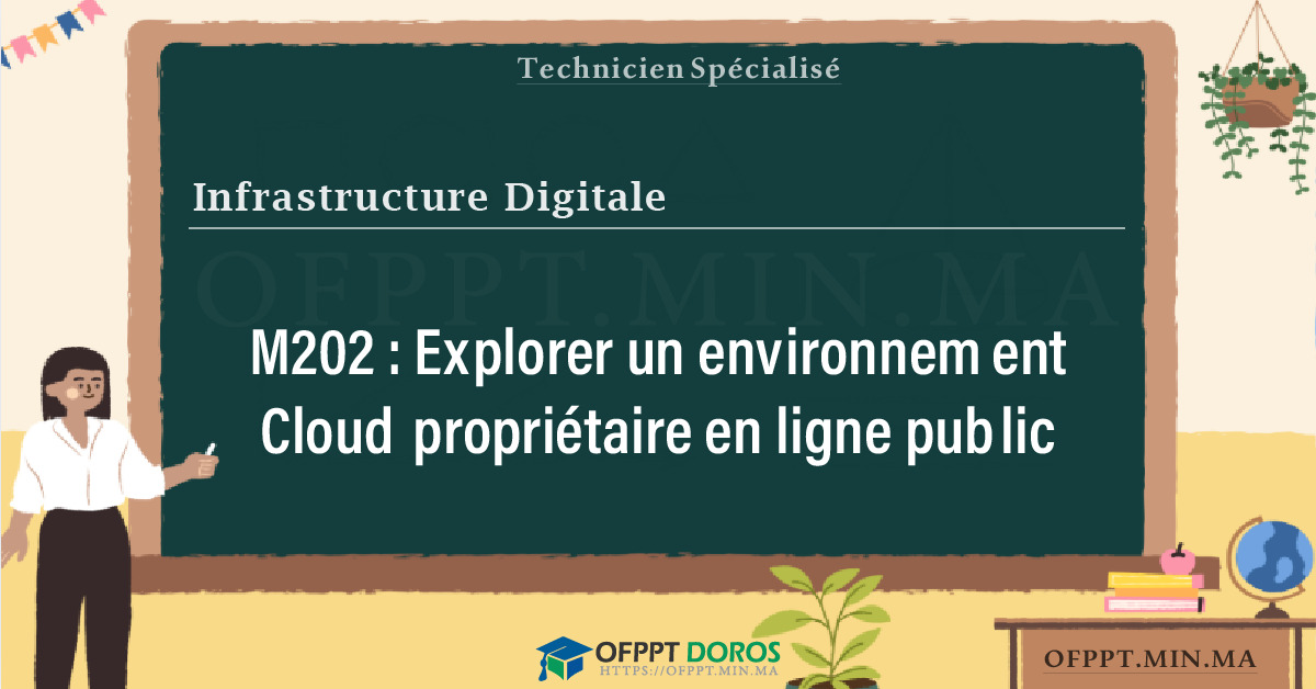 Sommaire détaillé du cours Explorer un environnement Cloud propriétaire en ligne public M202 OFPPT - Structure du module