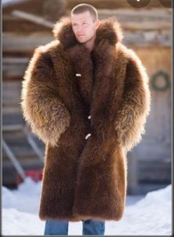 Bear skin coat