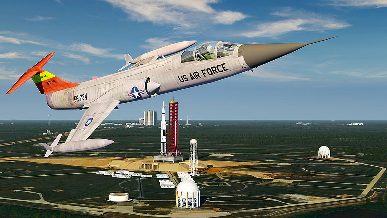 F-104-Starfighter-over-launchpad-Apollo1
