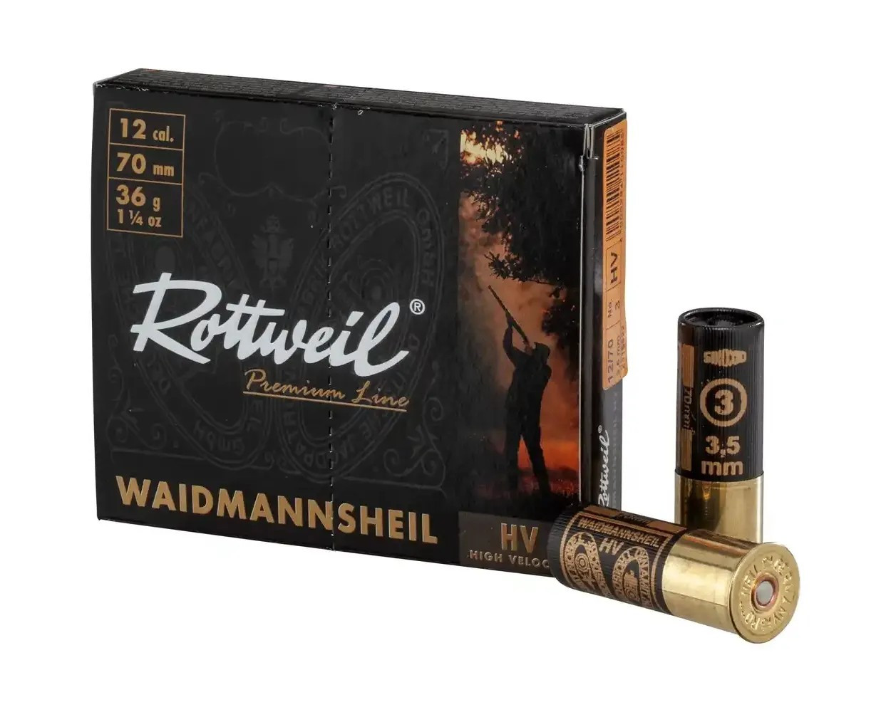 Rottweil Waidmannsheil 12/70 35 mm 36 g 10 Stück