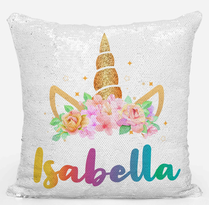 unicorn name pillow