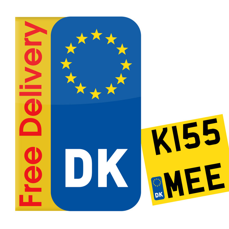 STKPN00004 GB Union Jack Number Plate Stickers Car Van Vehicle Vinyl Printed