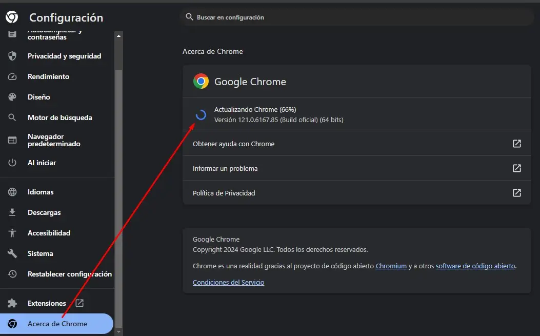 Mantén Chrome Actualizado