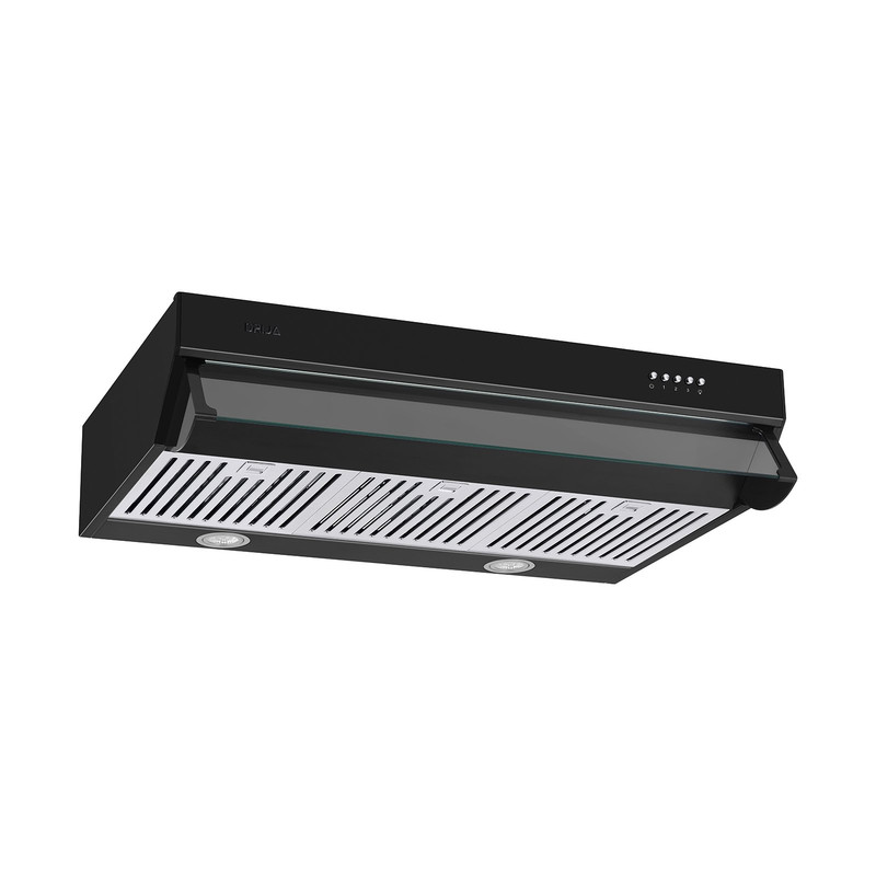 Extractor de grasa de pared Drija Compatto 76 en color negro.