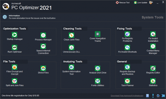 Asmwsoft PC Optimizer 2021 12.0.3102