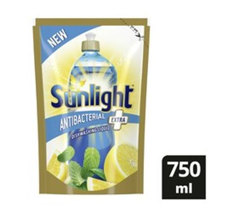 Sunlight Extra Dishwash Anti-Bacterial 750ml refill