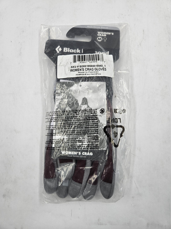BLACK DIAMOND BD8018666018MD_1 WOMEN CRAG CLIMBING GLOVES BORDEAUX FULL FINGER M
