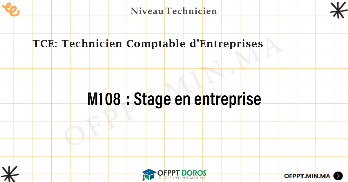 Sommaire détaillé du cours Stage en entreprise M108 OFPPT - Structure du module