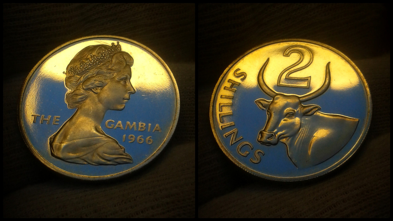 2 Shillings de 1966. Gambia. Polish-20210131-173015267