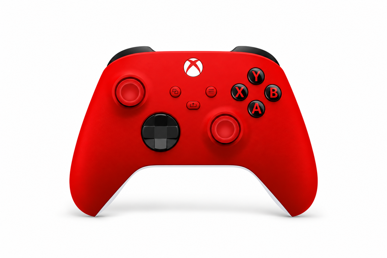 Xbox Wireless Gaming Controller Pulse Red with textured grip