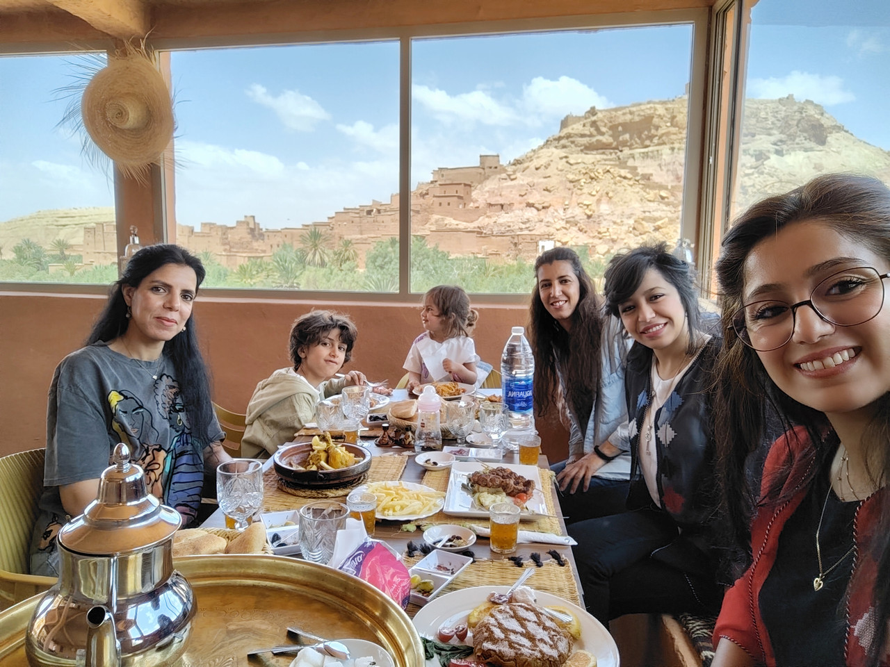 Moroccan dishes served at Chez Moussa in Aït Benhaddou