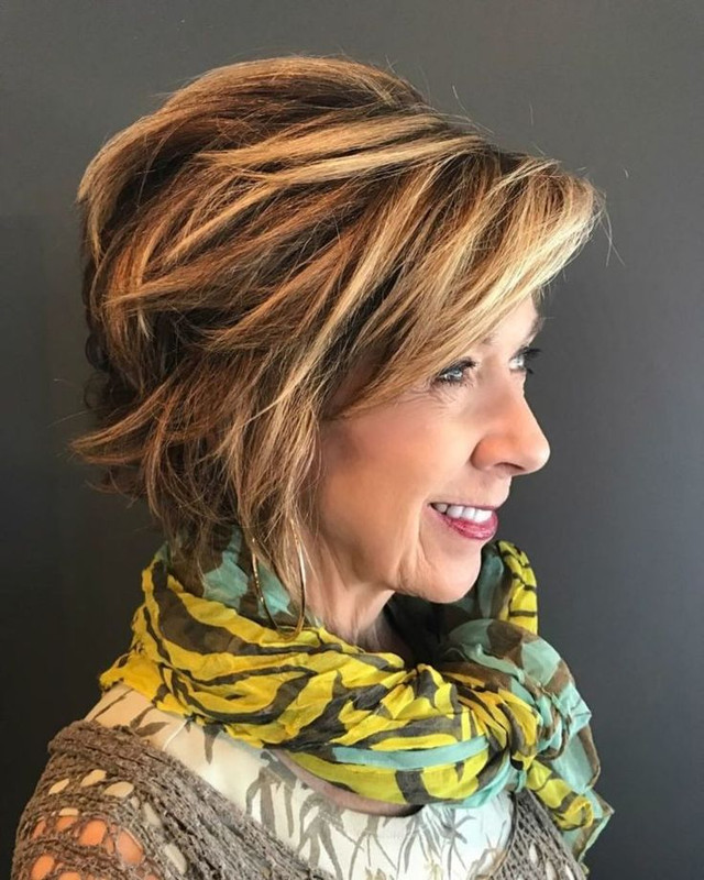 Messy Mid-Length Haircut  Women over 50