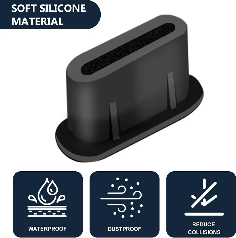 Silikon USB-C Staubschutz Schwarz 4