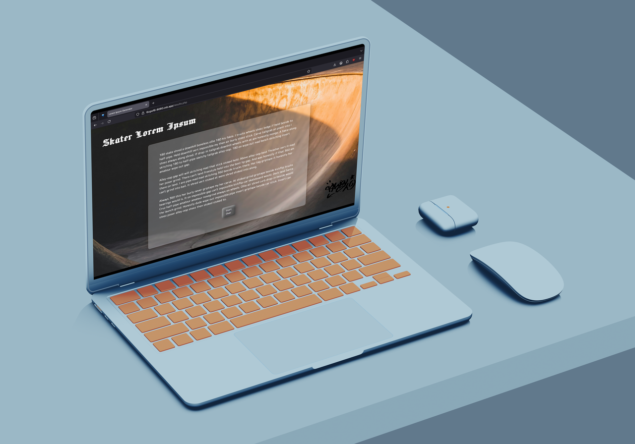  PHP Skater Lorem Ipsum site